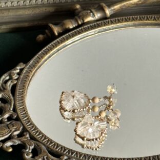 【ダイヤモンド水晶】氷華ピアス14kgf